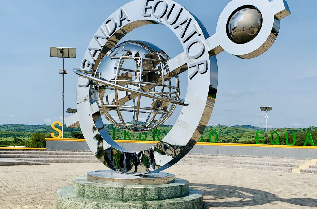 Equator Line at Queen Elizabeth National Park, Uganda