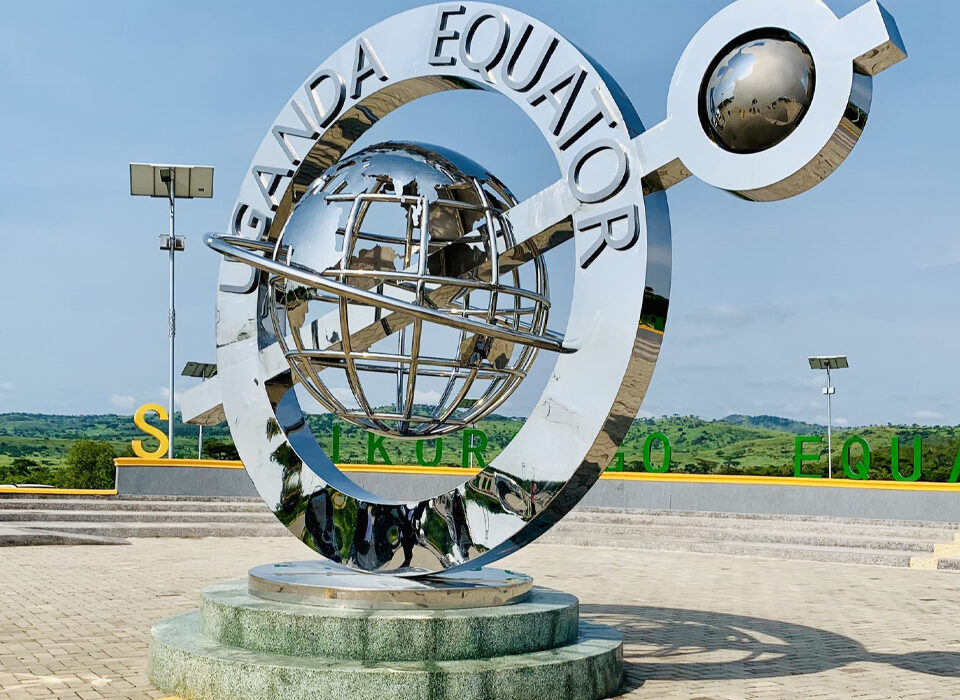 Equator Line at Queen Elizabeth National Park, Uganda