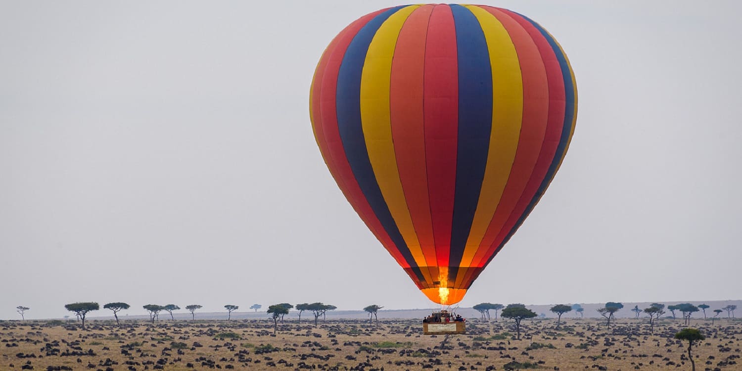 Can I take a hot air balloon over the Mara?