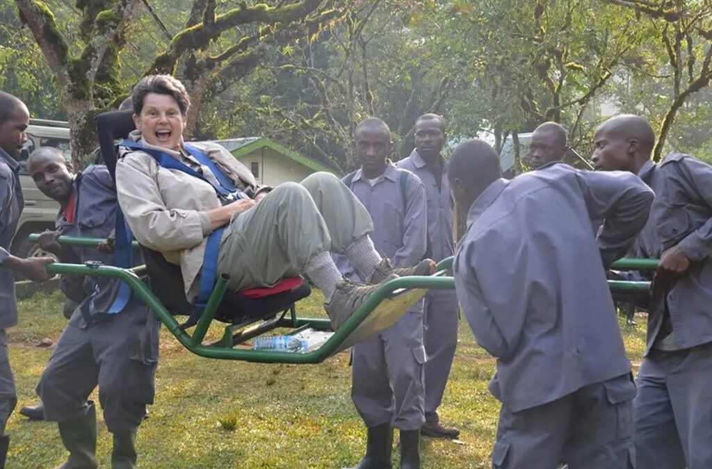 Using a Stretcher on a Gorilla Trek in Volcanoes National Park