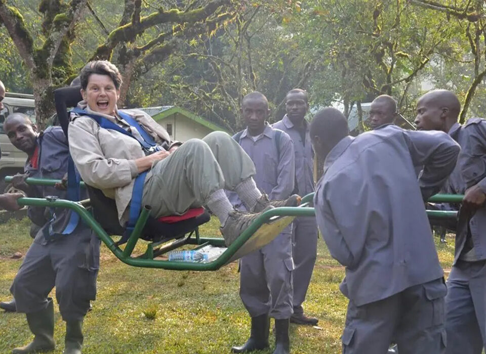 Using a Stretcher on a Gorilla Trek in Volcanoes National Park