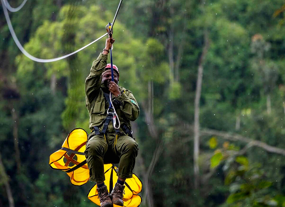 Zip Lining Through the Canopy in Nyungwe Forest