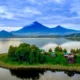 The Stunning View of Mount Muhabura from Lake Mutanda
